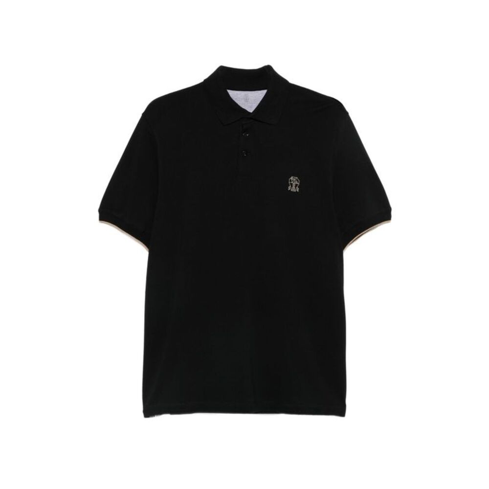 Brunello Cucinelli Men Logo Cotton Polo Shirt